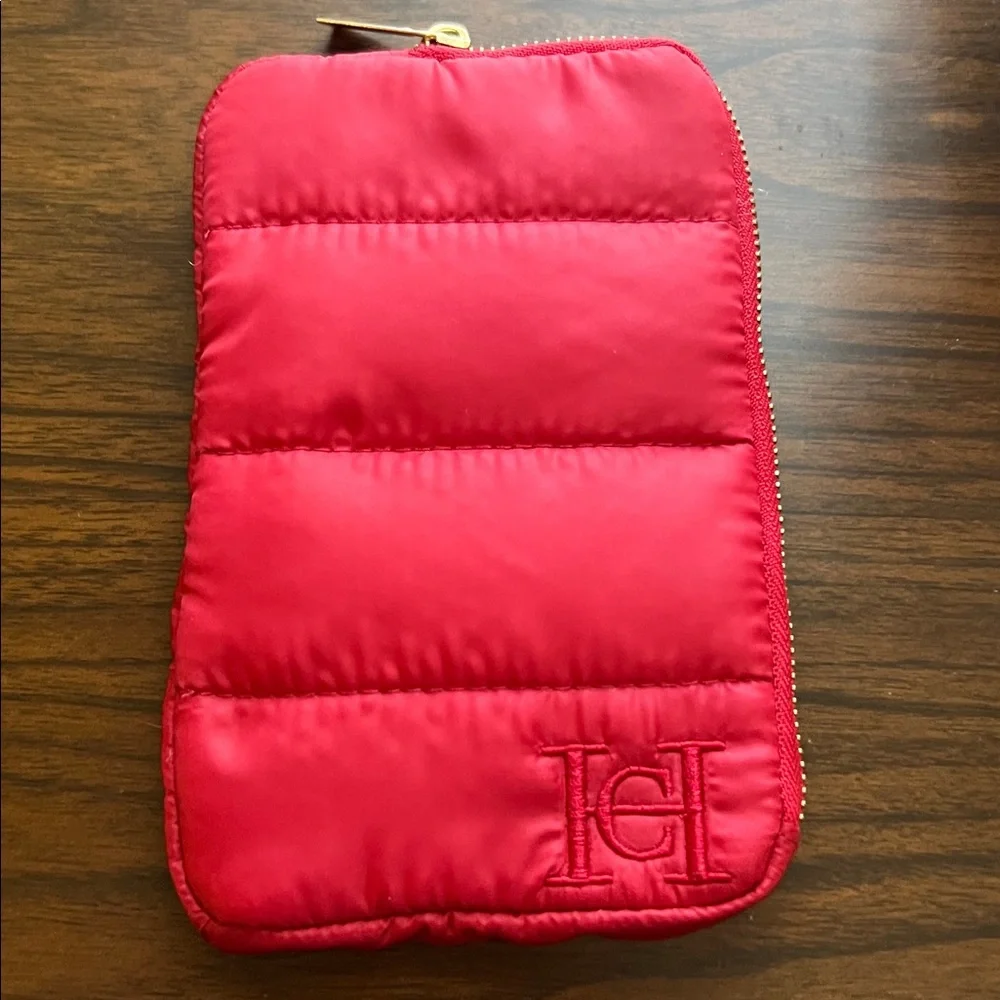 Carolina Herrera Good Girl Red Quilted Cosmetic Bag with Embroidered Logo